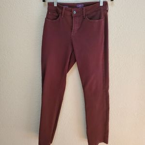 NYDJ Oxblood Sheri Slim Jeans (4P)